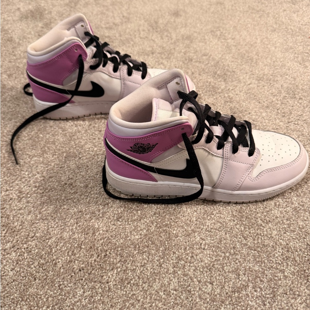 Nike Air Jordan One Mid sneakers- Purple and White